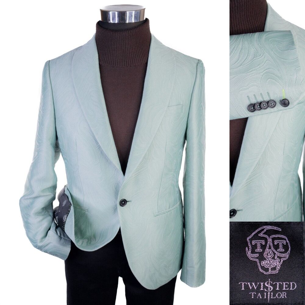 Twisted Tailor Sport Coat Blazer Size 40R One Button Shawl Lapels Jacket